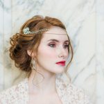Bridal headpiece with roses