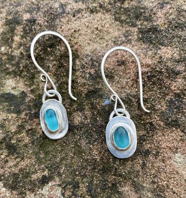 silver earrings